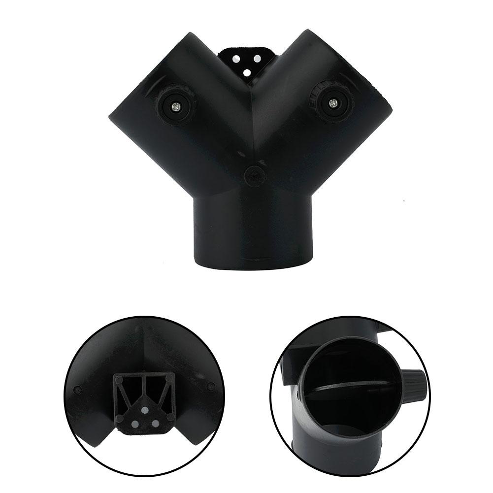 Black Plastic Y Connector for 60mm Internal Diameter Tube Connection