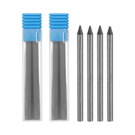 PATIKIL 12Pcs 5.6mm 2B/4B/6B/8B Carpenter Pencil Lead Refills, Solid Dry Pencil Refills for Mechanical Carpenter Pencils, Construction Pencils,