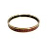 Hermes ROUGE Emaille PM Bangle Bracelet Gold Women Storage Box Used