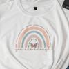 You Are Enough Rainbow Shirt – Soft Boho Affirmation Tee, Pastel Cottagecore Comfort Wear