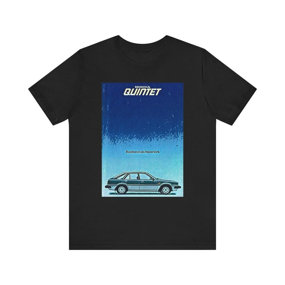

Honda Quintet Graphic Print Tee Shirt Short Sleeve Retro Car Art Crewneck Gift S