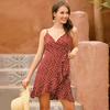 Summer New Polka Dot Suspender Dress Popular European and American Women's Clothing Skirt Beach Seaside Vacation Skirt