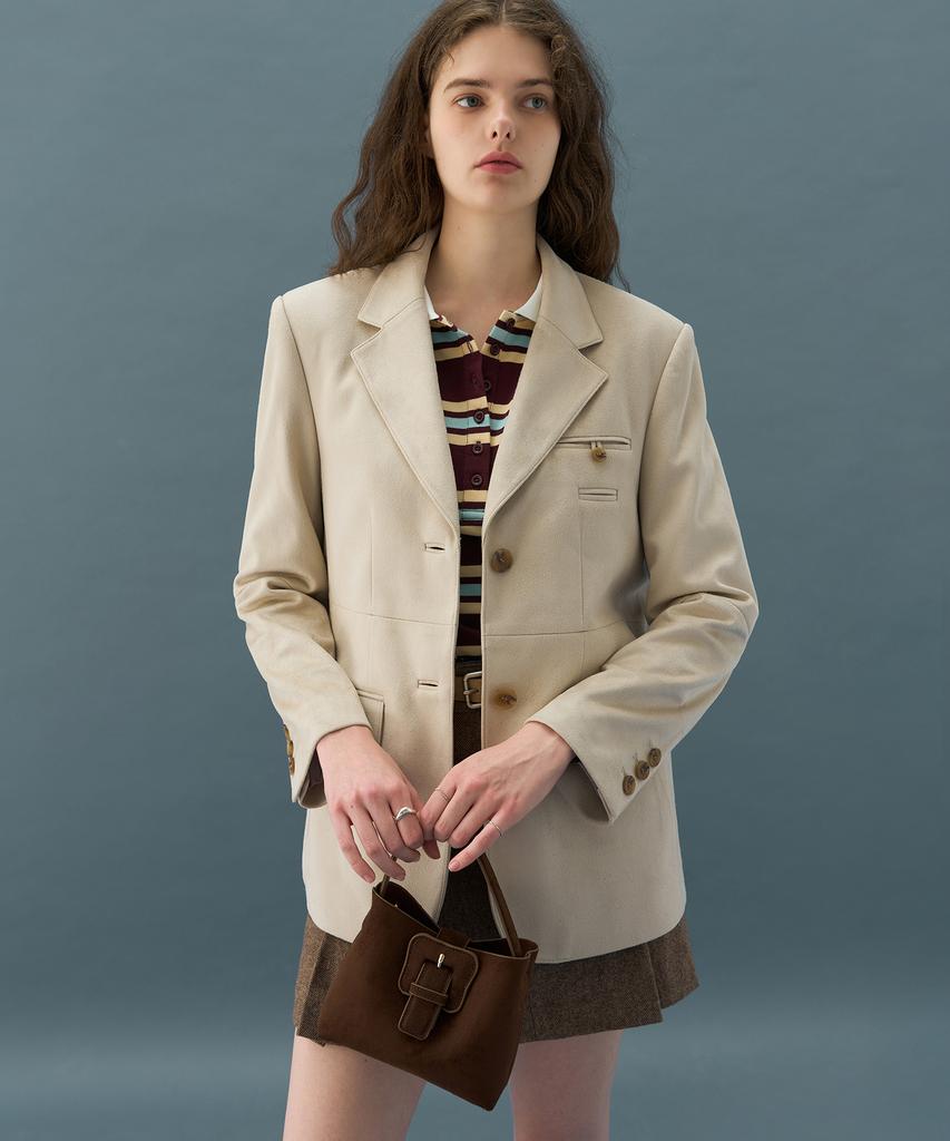 Drawfit Women Lure Suede Mini Tote Bag [D.Brown]