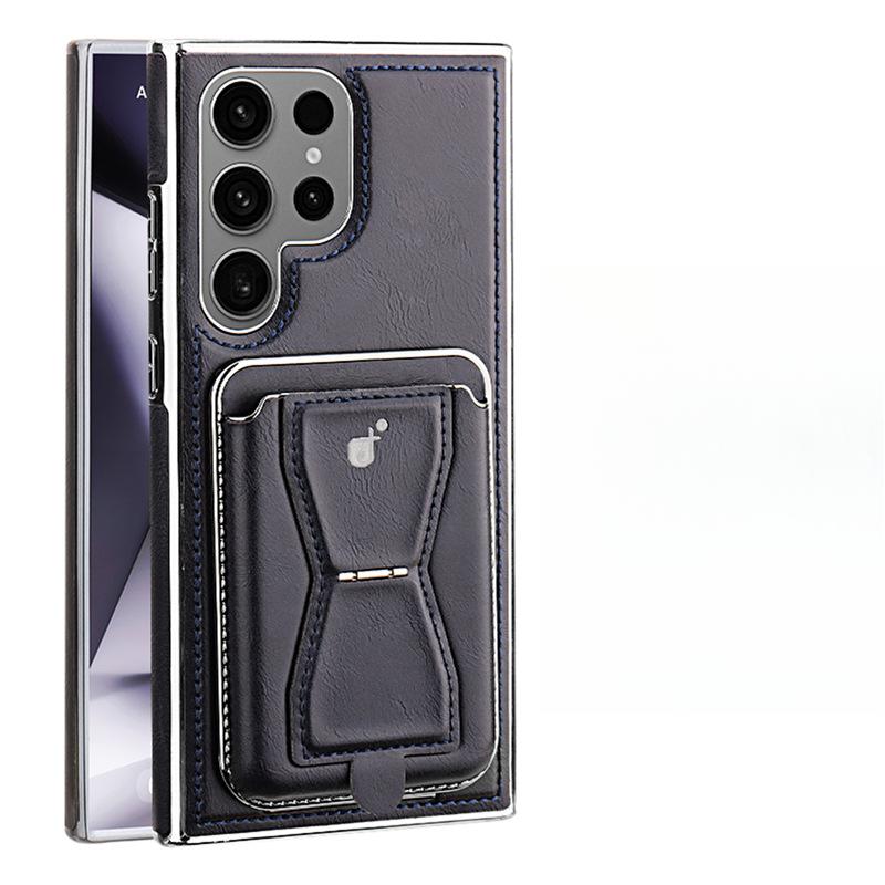 

Кожаный чехол для деловых мужчин Galaxy23plus с магнитной зарядкой для чехла для телефона Samsung S24Ultra и держателем для карт Samsung Galaxy S23
