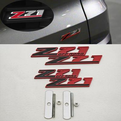 3D Metal Z71 Logo Car Fender Badge Front Grille Emblem Rear Trunk Decals For Tahoe Colorado Cheyenne Silverado Blazer