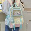Girls Backpack Junior High School Student Backpack Color Contrast Student Schoolbag