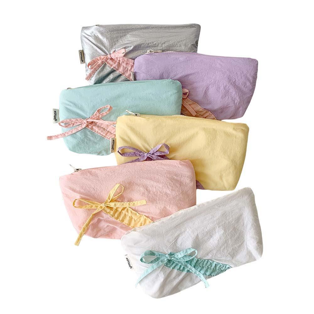 Desktop Storage Y2K Bow Stationery Bag Large Capacity Ins Pencil Pouch Korean Pencil Case Student