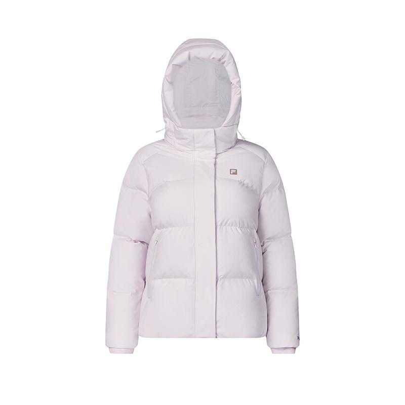 Fila Fleece Hooded Puffer Jacket Women Outerwear Light-Mist-Purple A11W441905FPR