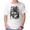 Unisex Crew Neck T-Shirt Bounty Hunter In The Desert Sumi-e Graphic Short Sleeve Casual Tee