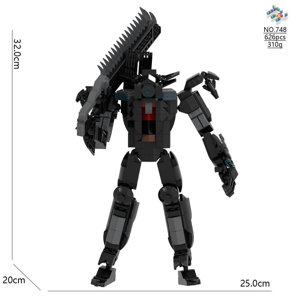 Titan Monitor & Toy Building Block Minifigure Set: Man vs. Toilet Man, Clock Man, TV Man, Audio Man