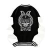 Eightvolume Ev Brand Skull Varsity Jacket (Black/White)