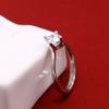 Imitation Diamond Ring Women'S Temperament Thick Rhodium Gold Plated 5A Zircon Ring Simple Ring Gift