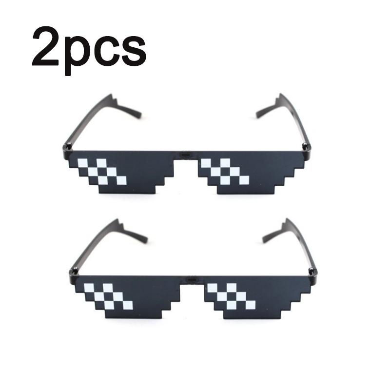

Mosaic Sunglasses Cool Party Vintage Shades Eyewear For Men Pixelated Sunglasses Funny Women Glasses