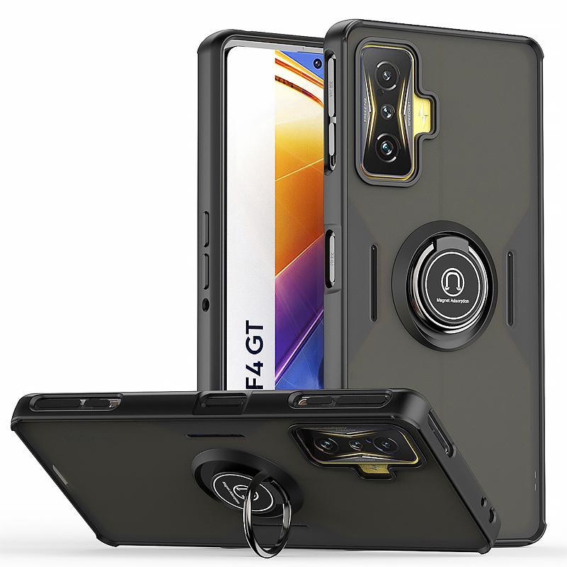 

Броньований Жорсткий ПК Чохол для Xiaomi Poco F4 GT Чохол Ударостійкий Матовий Кільце Автомобільний Магнітний Тримач Задня Кришка для PocoF4 GT Poko Pocco F4GT Poco F4 GT