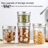 Multifunctional Food Container 300/400/500/650ML Glass Sealed Jar with Screw Airtight Lid Large Capacity Clear Fruit Diameter Jam Dry Goods Nuts Grain