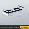 Bathroom Storage Rack Simple Punch-Free Square Shower Rod Shower Rod Multi-Functional Shower Storage Tray