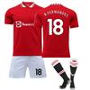 22/23 Manchester-United Home Football Jerseys Shorts Socks Set New  Shorts Socks Adult Sizes Outfits