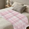 New Mom Postpartum Flannel Blanket Soft & Cozy Non-Pilling Simple Plaid All-Season Warm Throw for Home Casual Use