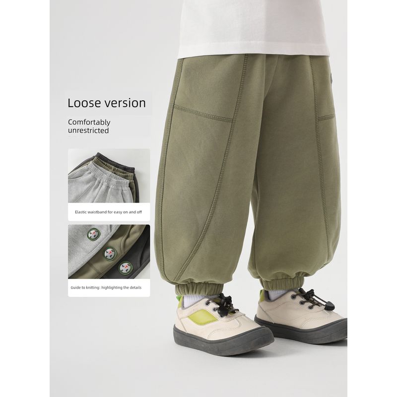Right European Style Boys' Pants Children's Casual Sports Long Pants 2026 New Children's Clothing Baby Spring and Autumn Versatile Sweatpants