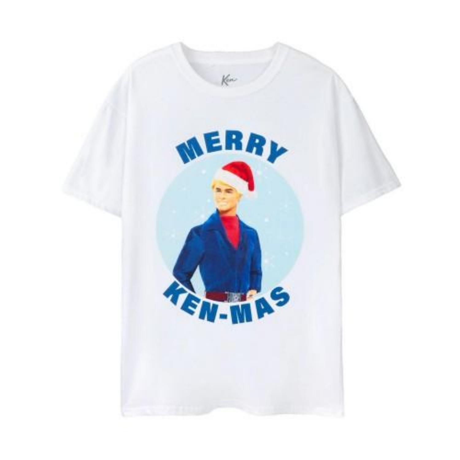 barbie Mens Merry Kenmas T-Shirt S чёрный