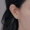 Solid Sterling Silver S999 Tulip Rose Flower Ear Cuffs Korean Style Women's Jewelry