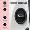 Car Door Strike Protector, Silicone Shock Absorber Pads, Car Door Lock Cover, Universal for Most Cars (Black)