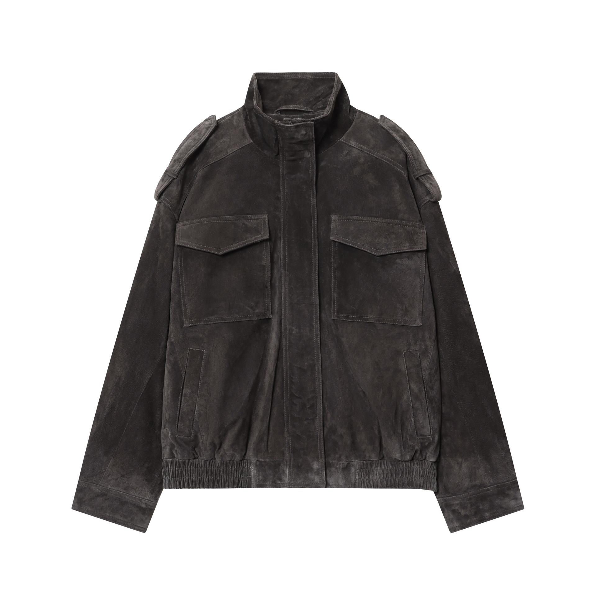 

Женская мода Куртки с длинными рукавами Однотонные Водолазка Декорация карманов Молния Женские Осенние Уличные Пальто XS чёрный