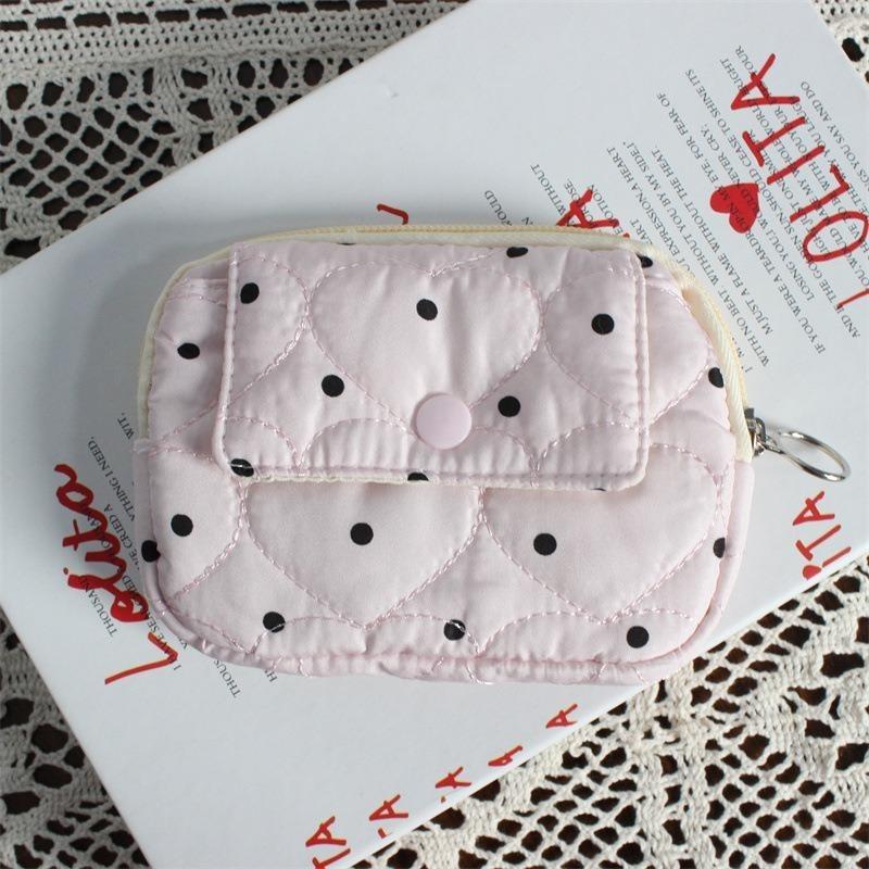 Roztomilé kreslené květinové prošívání Taška na ukládání dokumentů Peněženka na karty Peněženka na mince Peněženka na ID kartu Držitel řidičského průkazu Držák odznaku