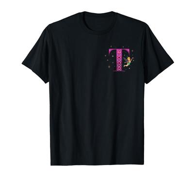 Camiseta Disney Alfabeto Monograma Peter Pan Tinker Bell