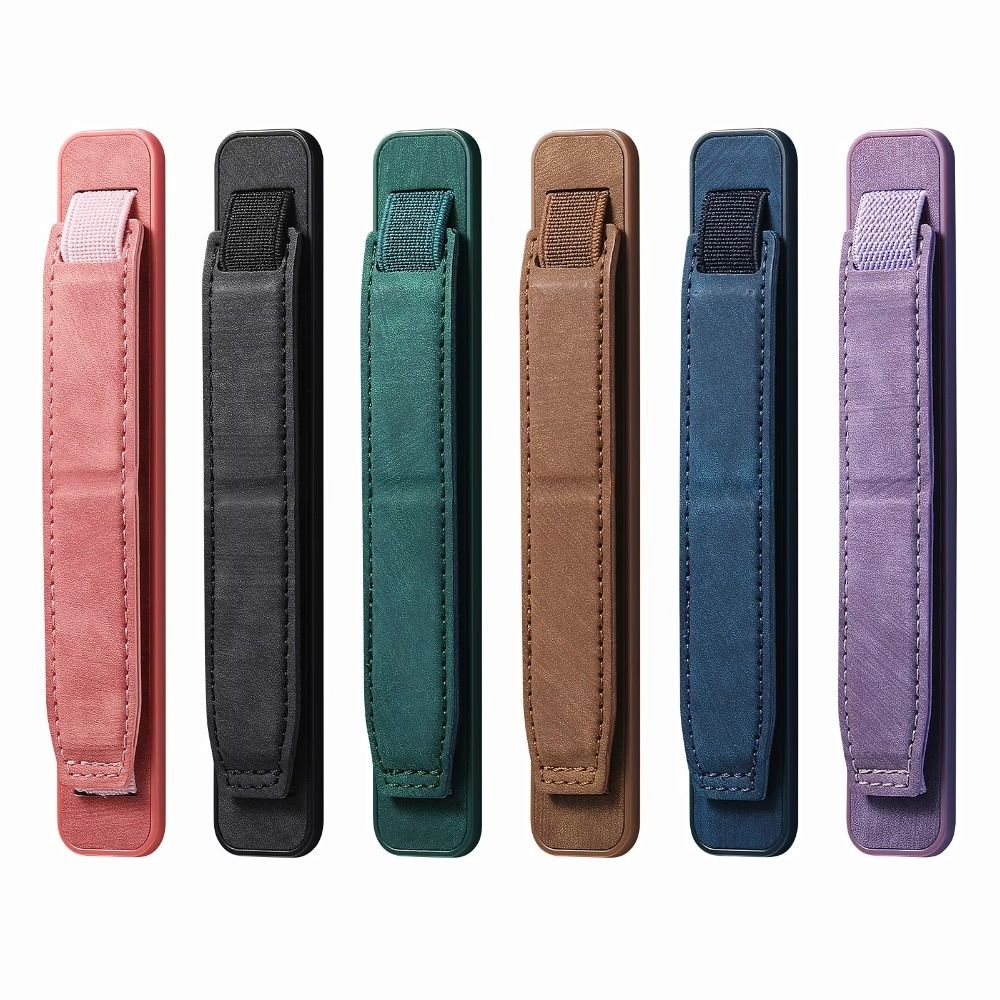 Self-adhesive Leather Phone Holder Wristband Bracket Universal Stand Holder Portable Telescopic Push Pull Phone Kickstand
