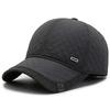 Unisex Square Label Grid Baseball Caps With Ear Thick Winter Thicken hats Outdoor Adjustable Casual Hats Hip Hop Caps