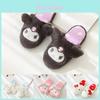 Chinelos Unissex de Pelúcia Macia Kuromi My Melody Para Conforto Máximo