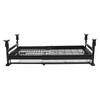 2 Tier Large Dish Rack Pull Out Double Layer Dish Drying Rack with Drain Tray for Kitchen Black