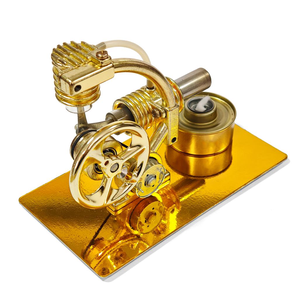 Science Learning Mini Hot Air Stirling Engine Motor Model Realistic Heavy Duty Metal Desktop Ornament For Educational Toy Gift