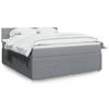 VidaXL Slat Bed Base with Mattress Light Grey 180x200cm Fabric 3287535