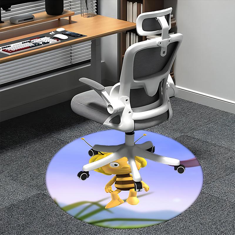 

Bee Chair Mat Round Carpet - Home Decor , Office Rug , Gift for Any Room0342b 80cm by 80cm