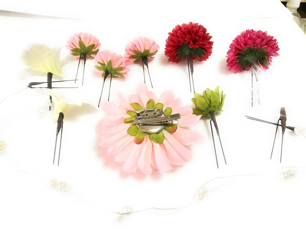 Luxurious Pink Maiden Set Hairpin Graduation Hair Yukata Hair Ornament Accessories Accessories In Case Princess Romantic 10-piece Flower Wedding,