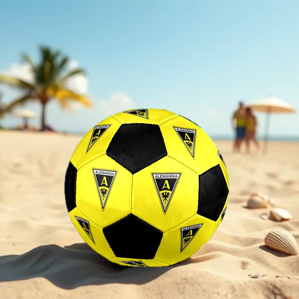 Alemannia Aachen Soccer Ball Colorful All Ages Machine Stitched PVC Competition Ready Durable High-Bounce.SIZE5