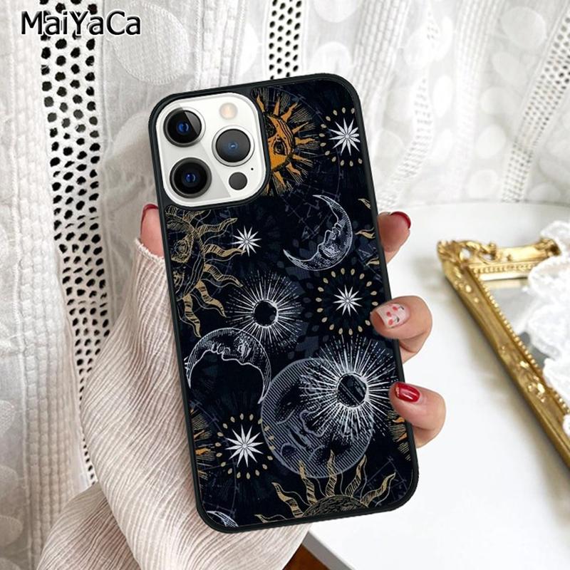 Sun Moons Star Astrological Celestial Phone Case Cover For iPhone 17 Air 16 16e 15 plus 11 12 13 14 pro max coque
