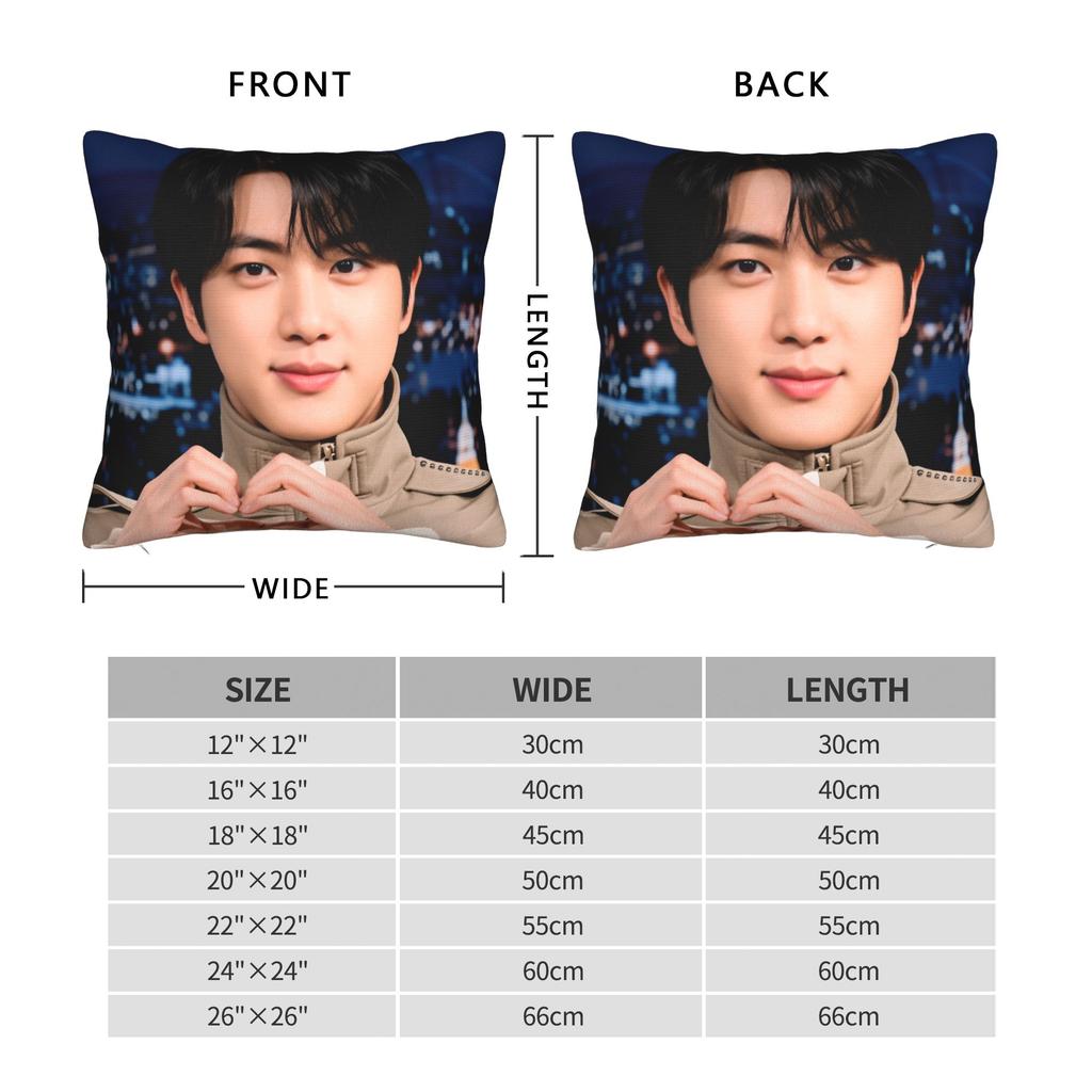 Korean Kpop JinJinJin Cool Boy Pillowcases Retro Trendy Pillow Case For Sofa Bedroom Home Decor Design Pillow Cover