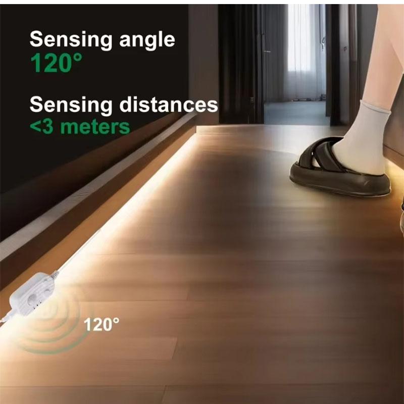 Smart USB Motion Sensor Night Light Controller PIR Auto ON/OFF Switch with 3 Modes for LED Strip Tape Lamp Bedroom Wardrobe Cabinet Stairs Decor