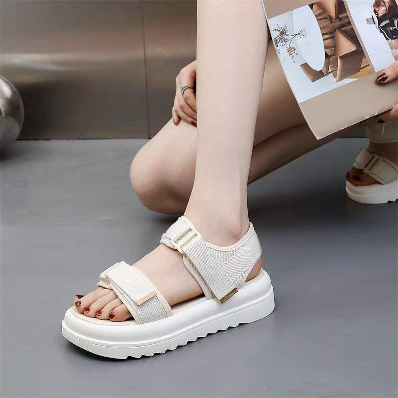 

Women s Summer 2025 Thick-Soled Sport Sandals - Soft, Casual, Outdoor Roman Style, Plus Size Trendy Beach Shoes 35