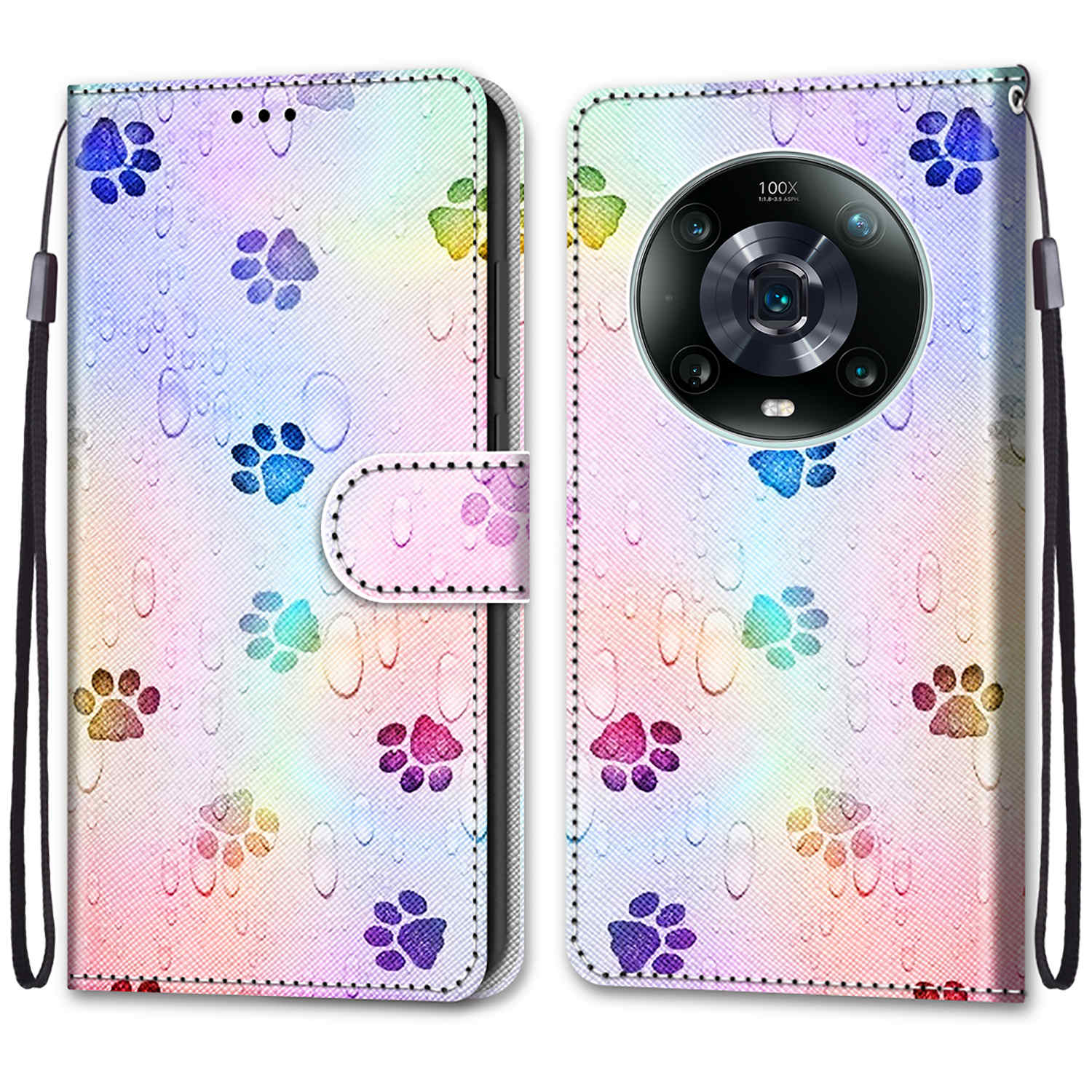 

Розкішний розписний шкіряний чохол Wallet Book Style Protective Cover для Honor 90 Pro/Honor X6A X7A X9A X8A X8 X50 X6B X7B/Honor Play 8T Play 7T/Magic6 Lite Huawei P40 Lite