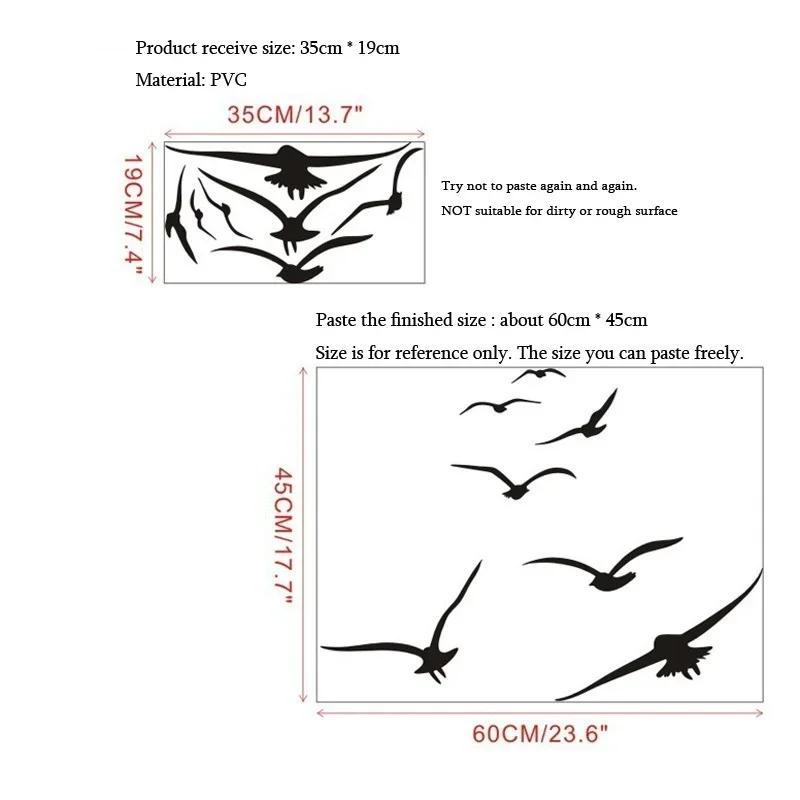 Decorațiuni interioare păsări marine autocolante de perete camera de zi dormitor fundal DIY decorare artă murală decalcomanii sculptate autocolante instrumente