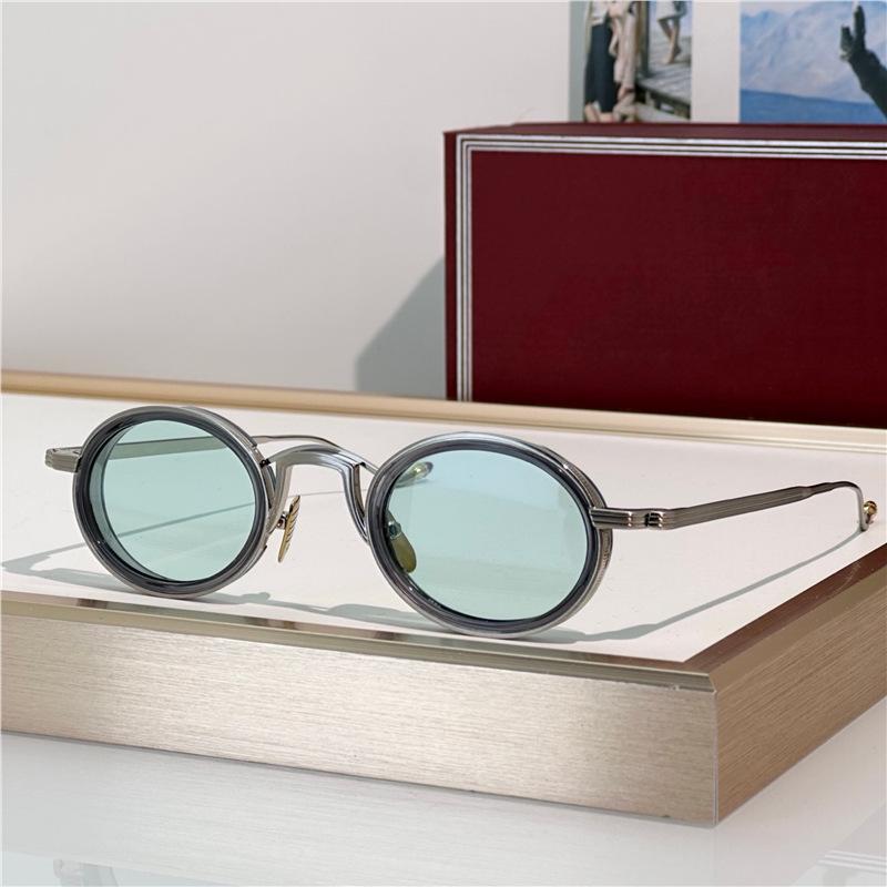 VARDA JMM Oval Metal Sunglasses: Handmade, Unisex, Trendy, Versatile for Casual Wear and Vacation Parties