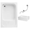 Rectangular Shower Tray with Seat RONI 120x80 + Siphon