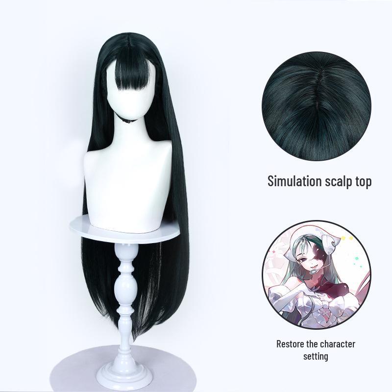 Cardamom Irregular Ghost Blood Cosplay Wig with Simulated Scalp and Long Hair