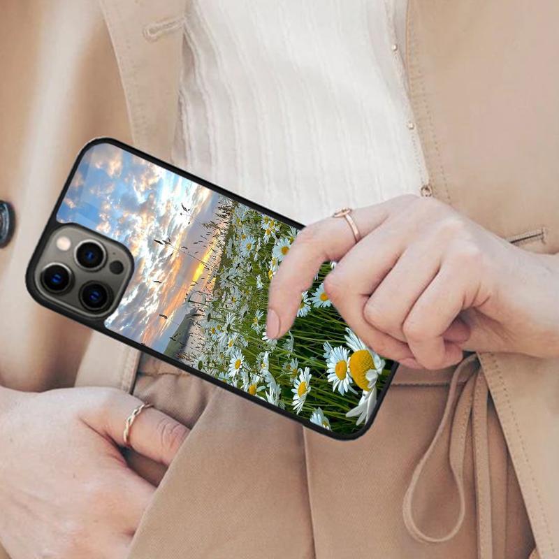 Meadow Flowers Sunset Field Magnetic Phone Case For APPLE iPhone 17 Air 16 14 13 12 Pro Max 15 Plus Wireless With MagSafe Cover