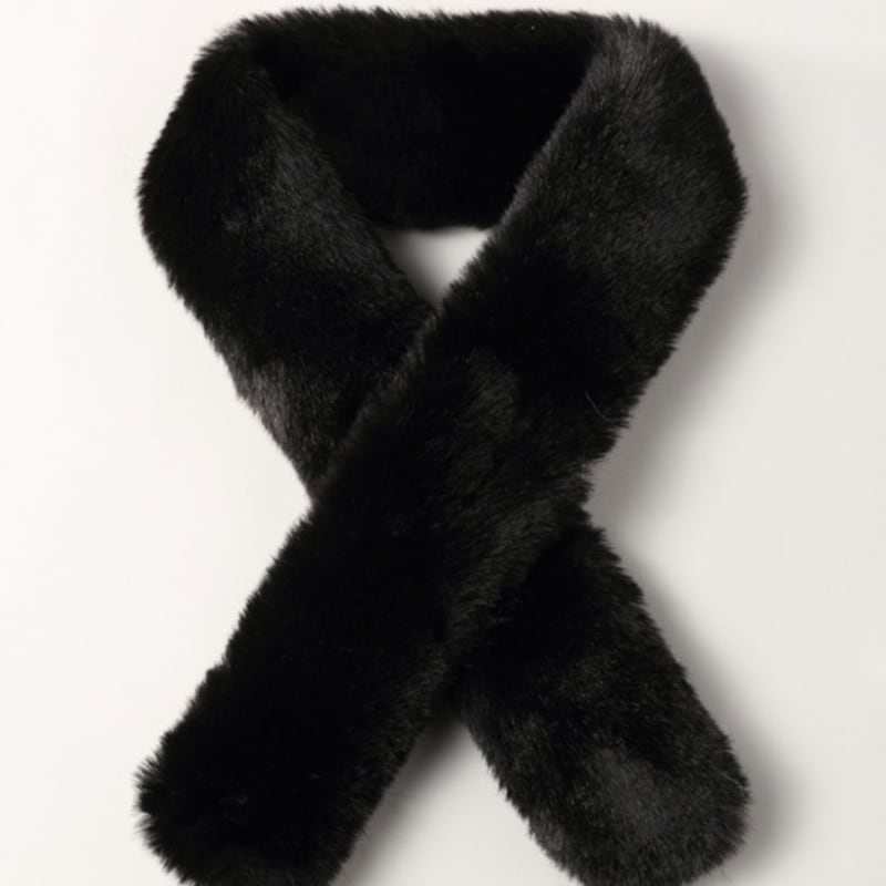 

LALA Fur Scarf Petite-Black FREE