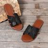 Summer New Daily All-Match Solid Color Vacation Casual Comfortable Elegant Plus Size Women'S Slippers, Women Shoes